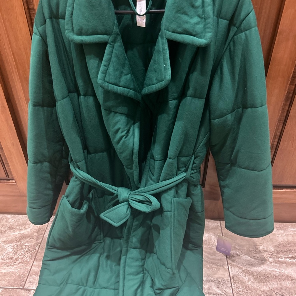 Green Quilted Women's Robe